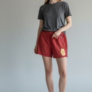Champion Women's Red and Gold Athletic Shorts